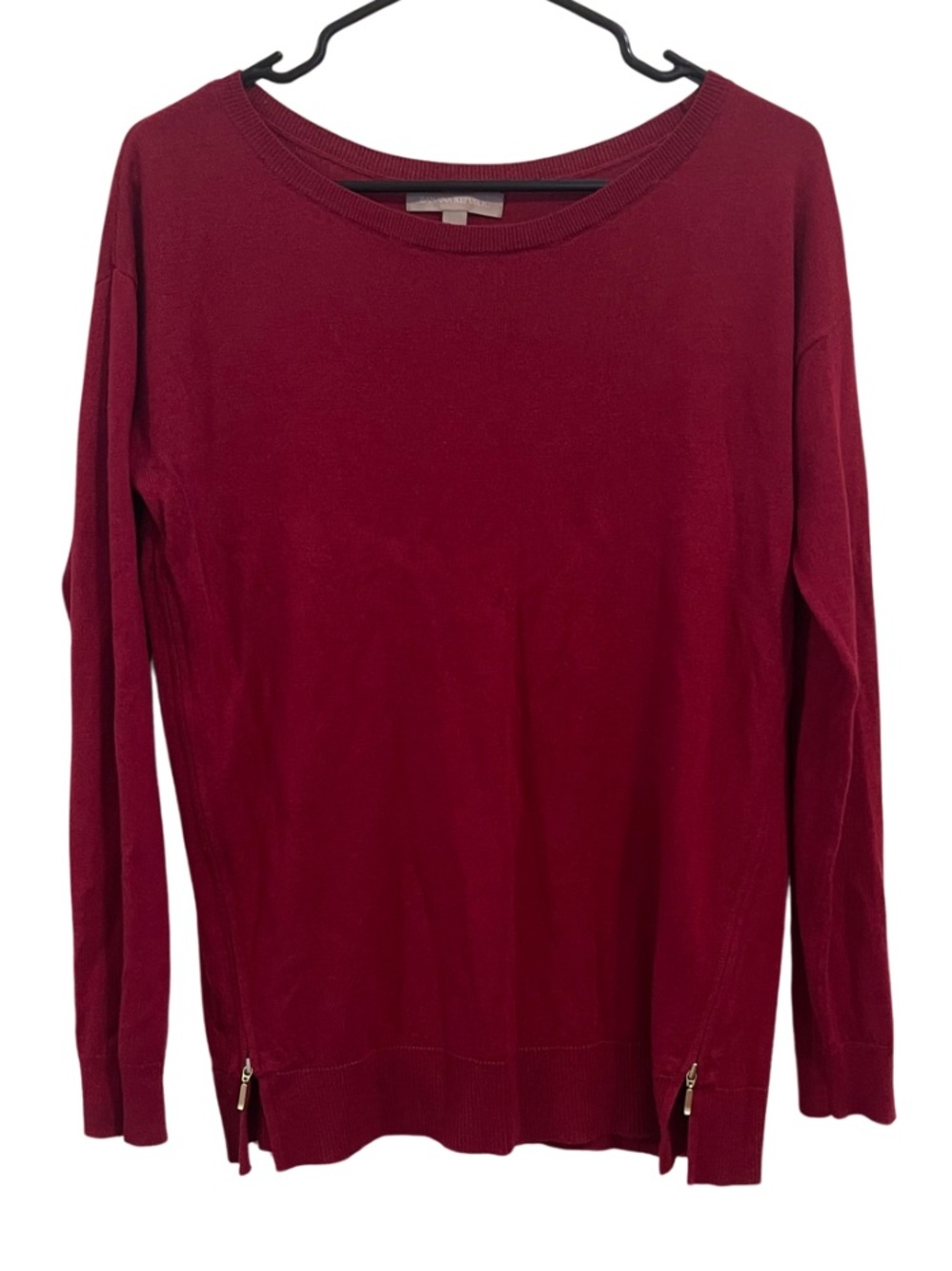 Banana Republic Double Zip Front Wool-Blend Sweater